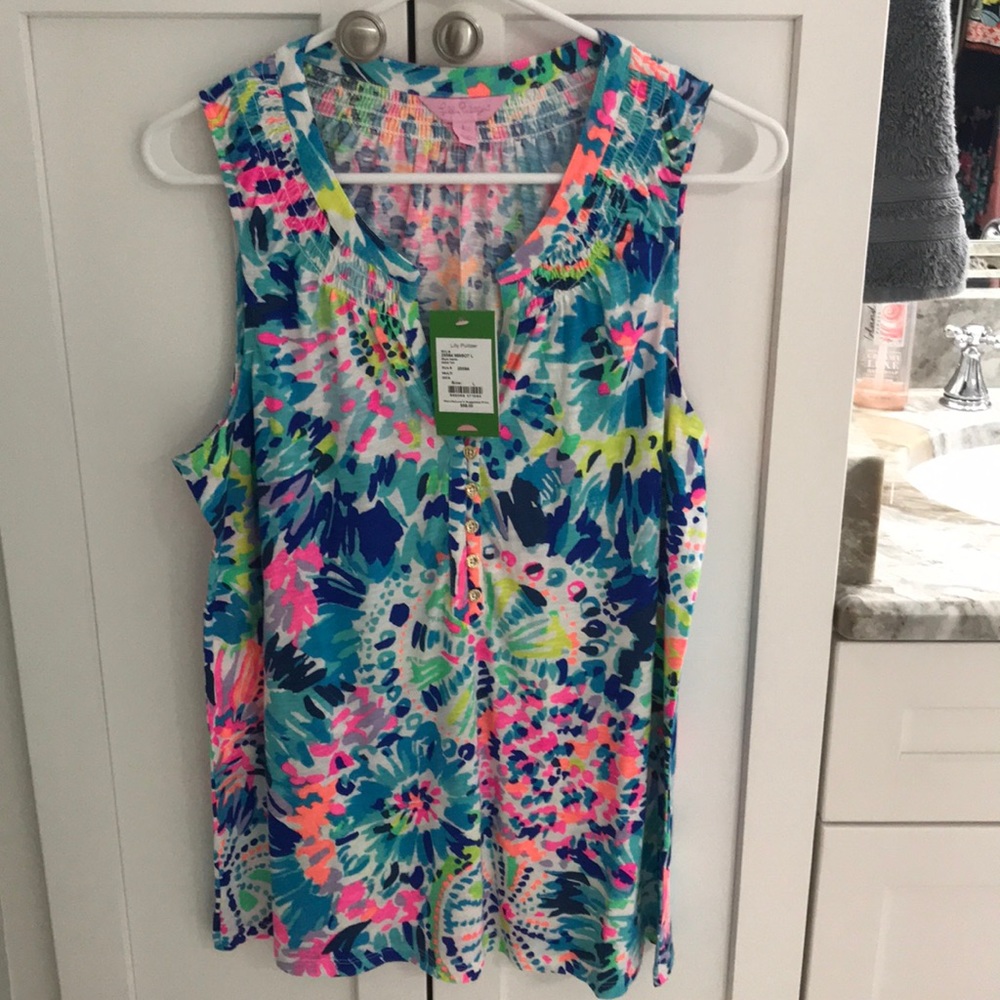Lilly Pulitzer Essie Top in Dive In